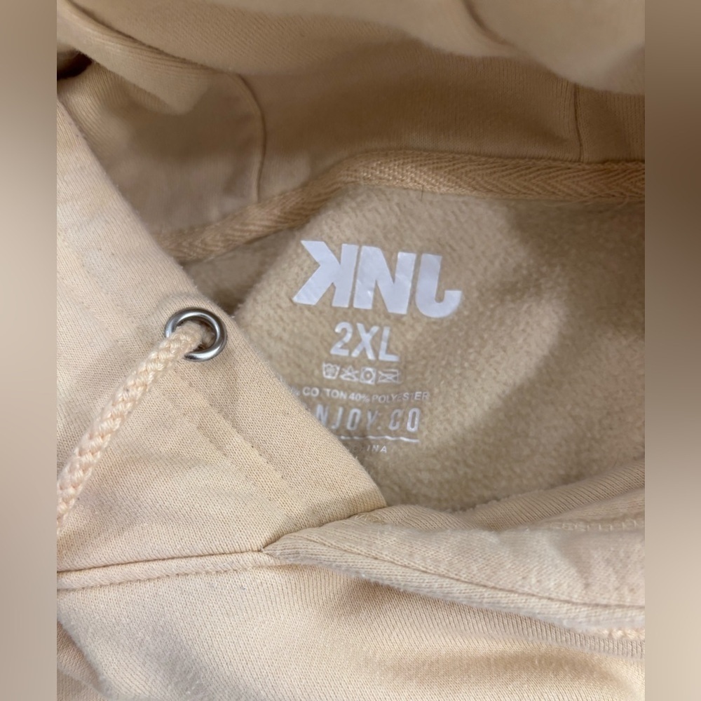 KNJ Yellow Hoodie Pullover Sweatshirt​​​​​ - Picture 5 of 6